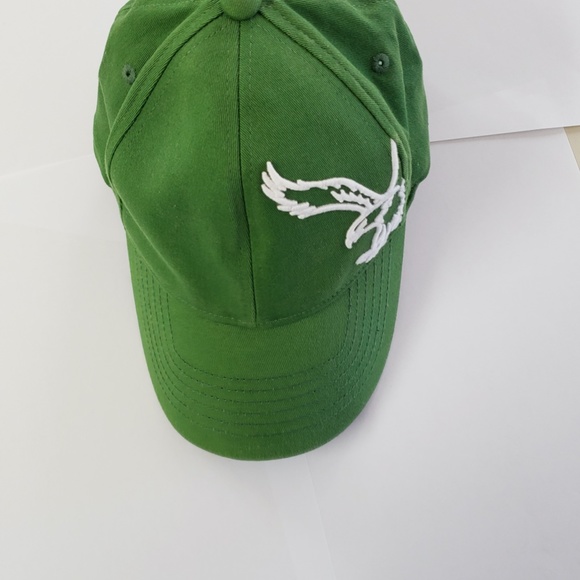 American Eagle Outfitters AE White Embroidered Eagle Green Ball Cap Hat AE - Picture 3 of 16